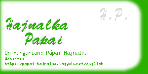 hajnalka papai business card